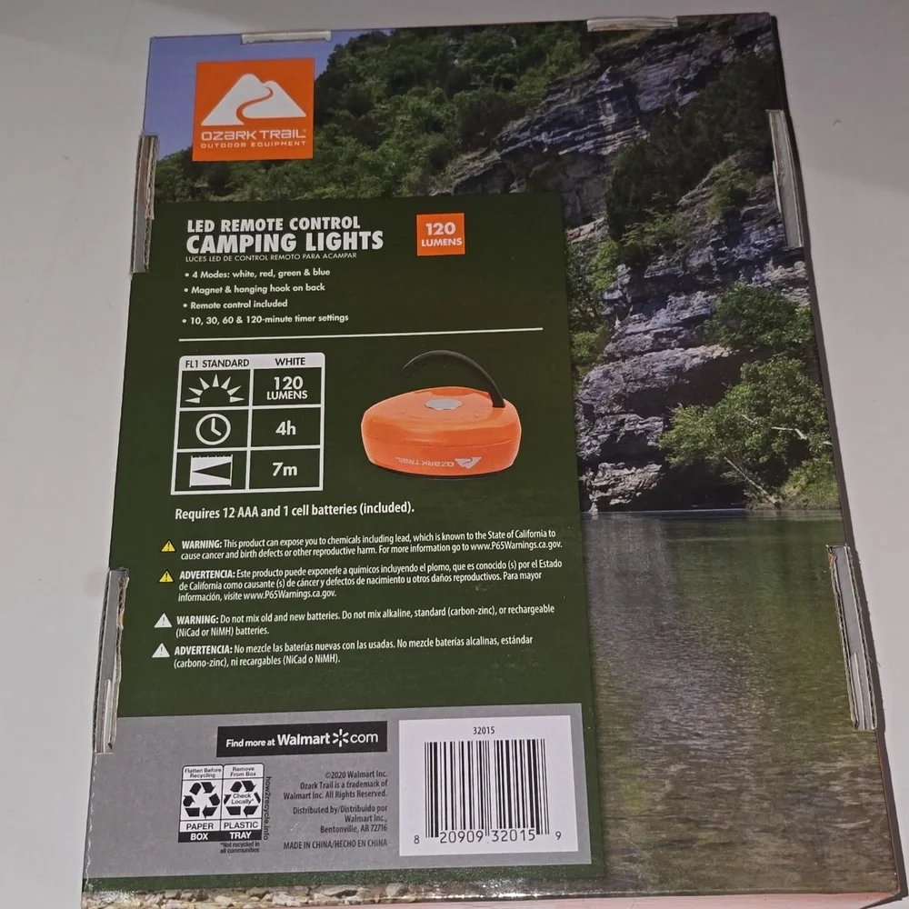 Ozark Trail LED Remote Control Camping Lights 4 Pack Lights NWT